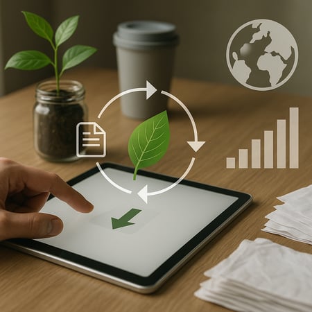 Drive paperless transformation reduce CO and save resources while embedding ESG compliance into every digital process no cartoons and no words-1